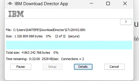 Download Director : volume 2 sur 3, 2 connexions sécurisées, 2,5 Mo par seconde